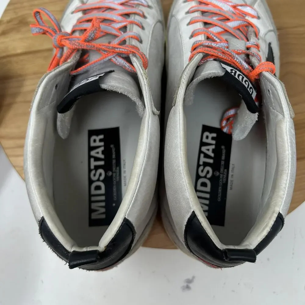 Golden Goose Shoes Men 9 Midstar White Leather Star Italy Sneakers Luxury